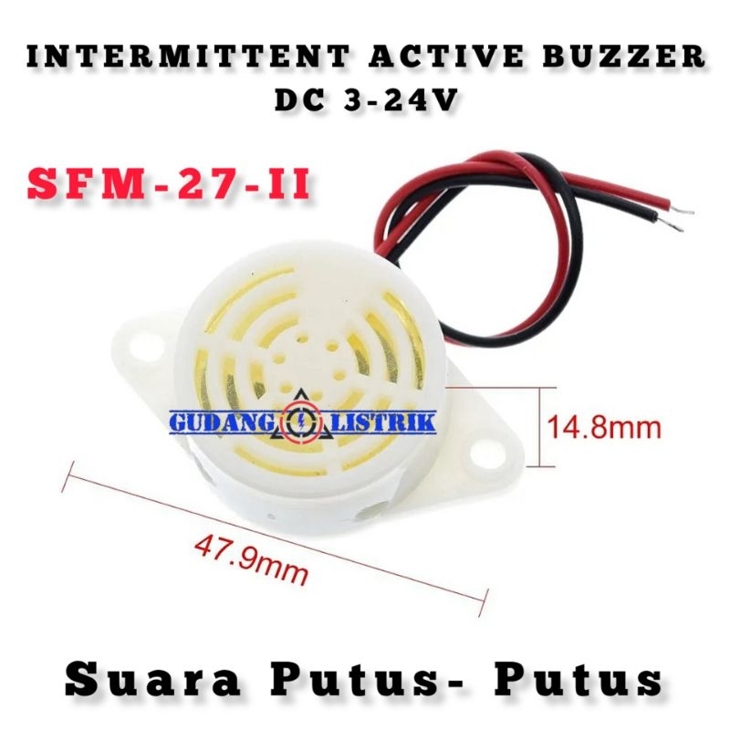 Jual Intermittent Active Buzzer Alarm Speaker Sfm Ii Dc V Suara