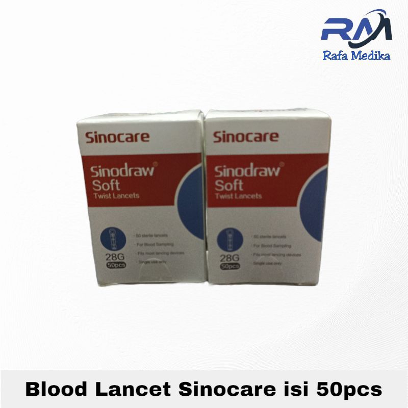 Jual Blood Lancet Lancet Blood Sinocare Isi 50 Pcs Sinodraw Blood