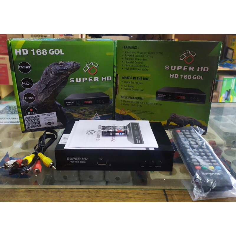 Jual SET TOP BOX TV DIGITAL STB KOMODO STB SUPER HD 168 GOL SET