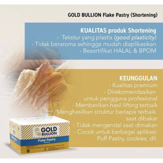 Jual Gold Bullion FLAKE PASTRY 250gr 500gr Korsvet Danish Pastry