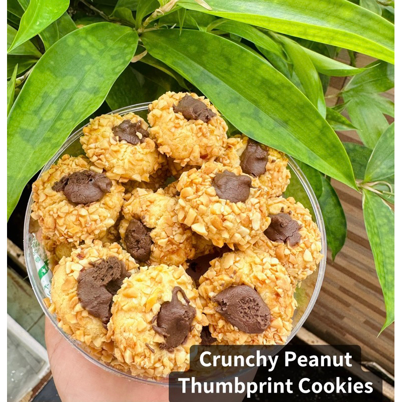 Jual CRUNCHY CHOCOLATE PEANUT THUMBPRINT KUE KERING TOPLES 250g