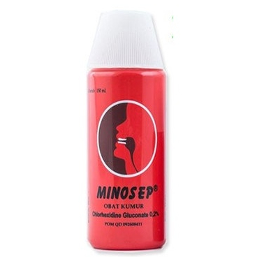 Jual Minosep Merah Ml Chlorhexidine Obat Kumur Shopee Indonesia