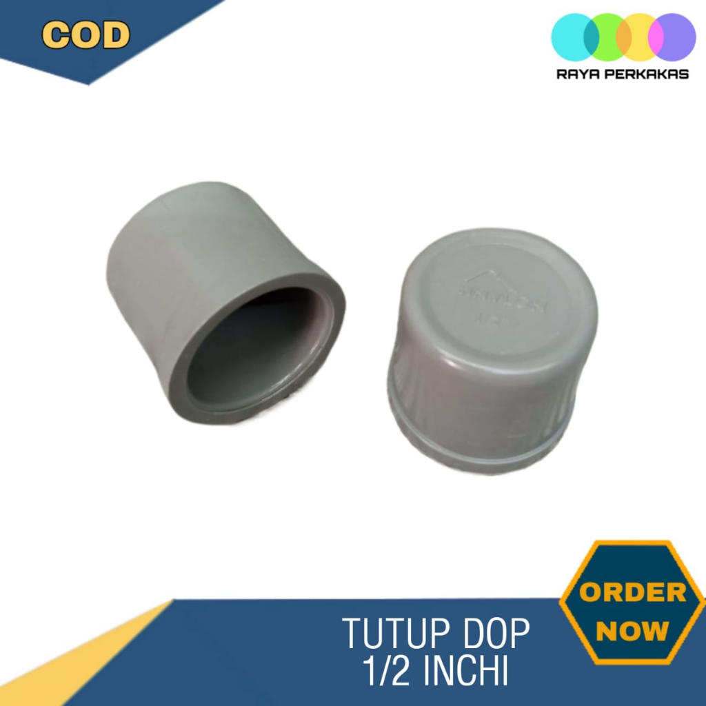 Jual Tutup Dop Cap Inch Aw Tutup Pipa Inchi Polos Tanpa Drat