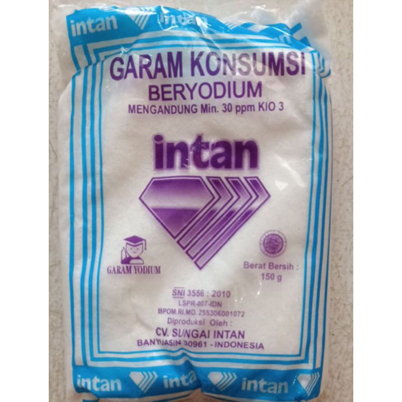 Jual Garam Halus Kasar Cap INTAN 150gr Shopee Indonesia