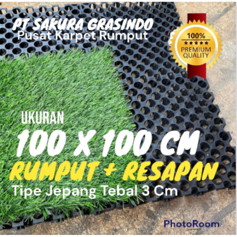 Jual Rumput Sintetis Jepang Plus Alas Resapan Drainase Harga Pabrik