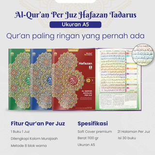 Jual Al Quran Mujazza Per Juz Hafazan 8 Blok Ukuran Sedang A5