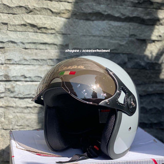 Jual Helm Vespa Gorilla Gloss Bendera Italy Murah Shopee Indonesia