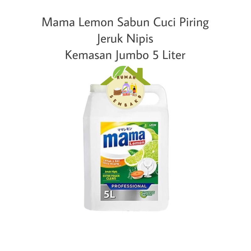 Jual Mama Lemon Jeruk Nipis 5 Liter Sabun Cuci Piring Mama Lemon Jumbo