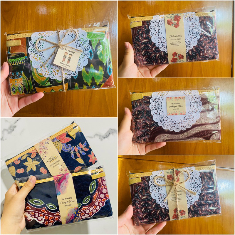 Jual Souvenir Pouch Pernikahan Batik Dompet Tempat Pensil Batik