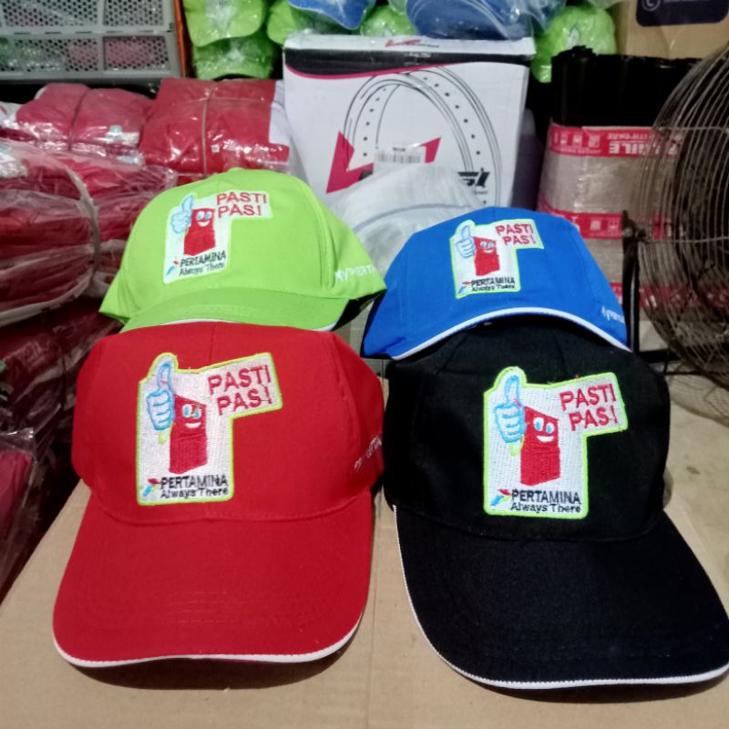 Jual Topi Karyawan Spbu Pertamina Pasti Pas Pelindung Kepala Pria