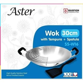 Jual Wajan Maspion Panda Aster Wok Cm Tempura Rack Shopee Indonesia