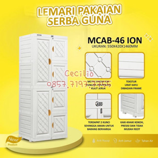 Jual NAPOLLY Lemari Baju Pakaian Mini Cabinet Warna Putih MCAB 46