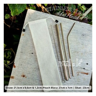 Jual Sedotan Stainless Set Ramah Lingkungan Stainless Straw Set