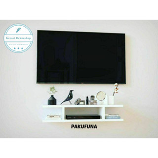 Jual MEJA TV MINIMALIS MURAH MODERN Rak TV Dinding Tempel Nakas Kayu