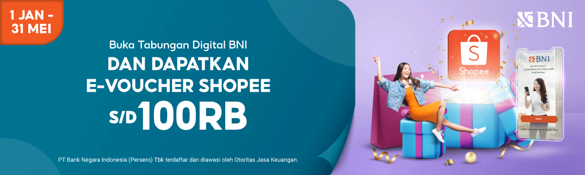 Buka Tabungan Digital Bni Dapatkan E Voucher Shopee S D Rb