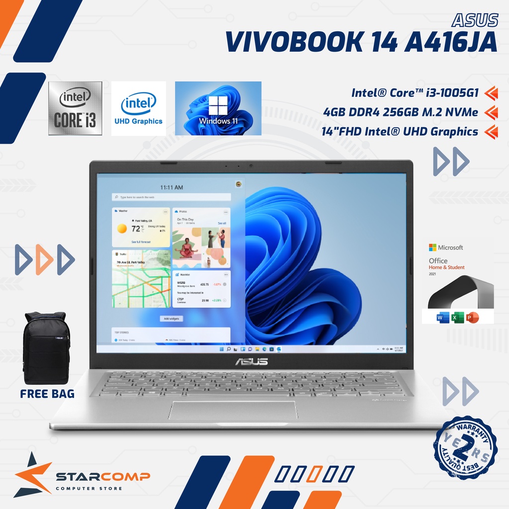 Jual Asus Vivobook 14 A416JAO I3 1005G1 4GB 512GB SSD 14 FHD IPS OHS