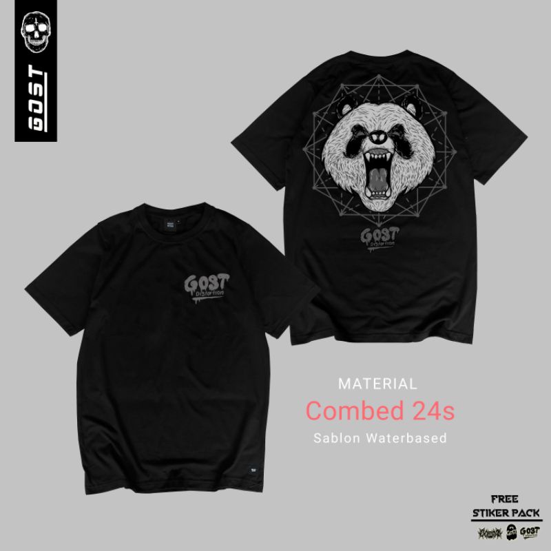 Jual T Shirt Oversize Gost Distortion Free Stiker Baju Kaos Premium