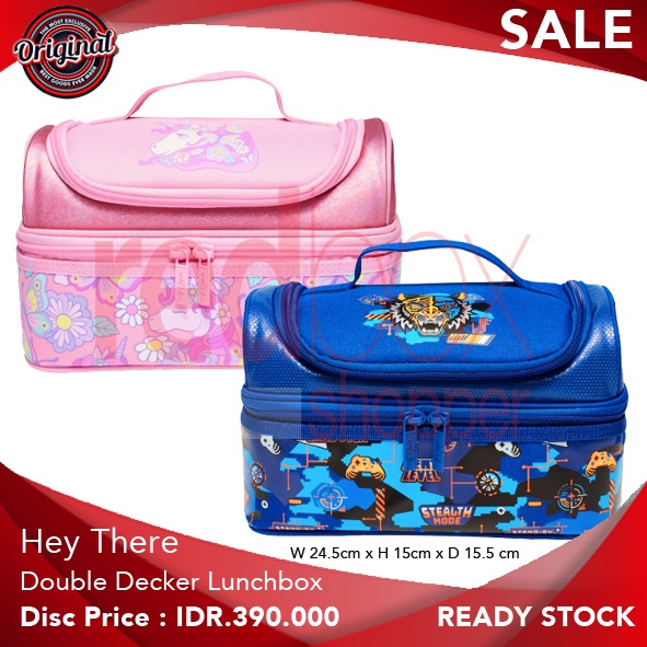 Jual ORIGINAL Smiggle Hey There Double Decker Lunchbox Shopee Indonesia