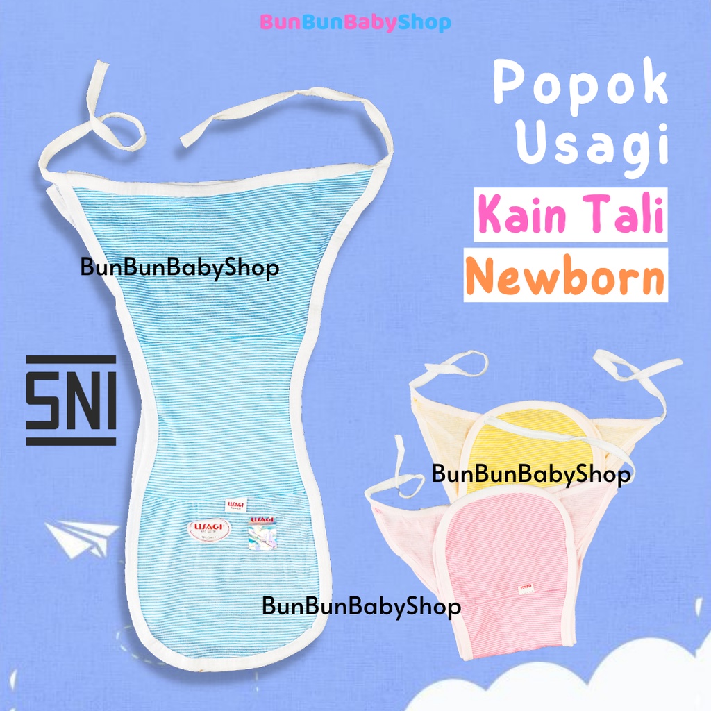 Jual USAGI Popok Bayi Kain Tali SNI Katun Cuci Ulang Perlengkapan Baru