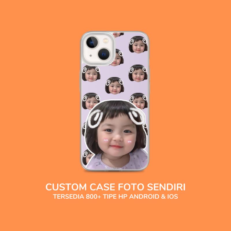 Jual Custom Case Desain Face Grid Foto Sendiri Cute Dan Lucu Untuk All