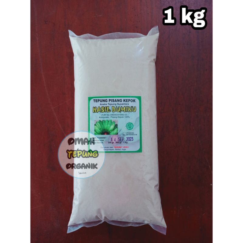 Jual Tepung Pisang Kepok Organik Kemasan Kg Banana Powder Organic