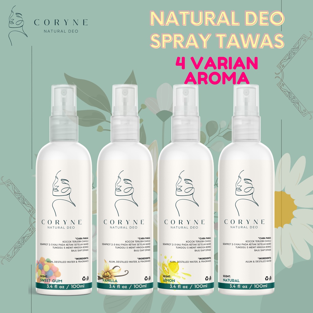 Jual Tawas Spray Deodorant Alami Coryne Natural Deo Ml Shopee