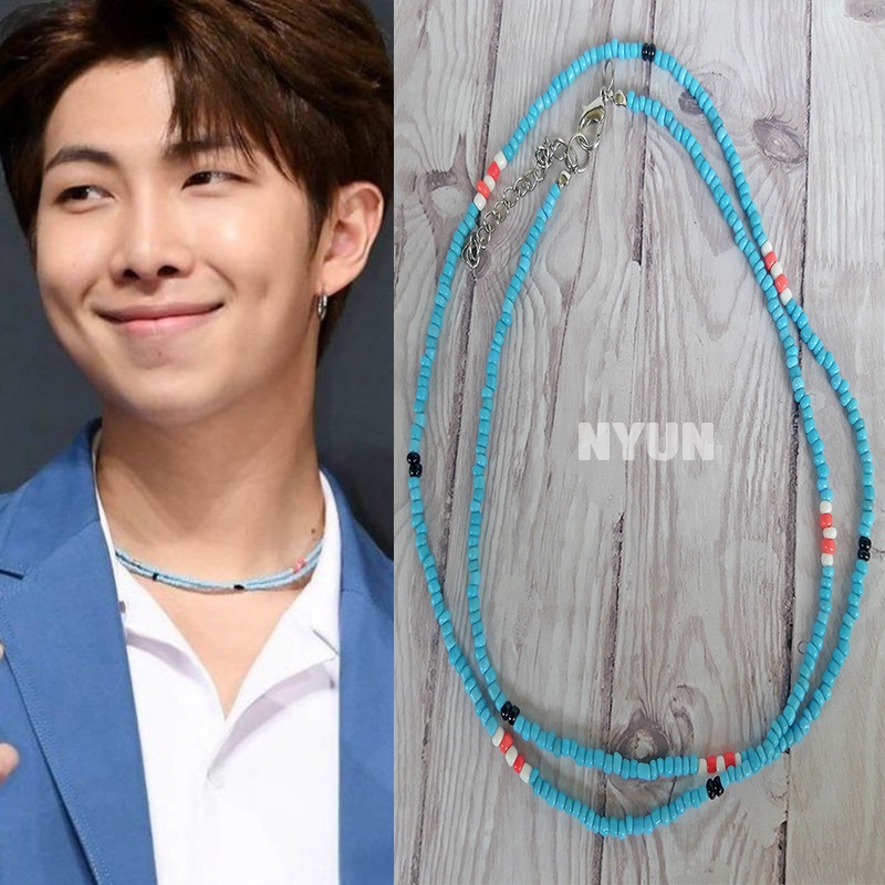 Jual Namjoon BTS Kim Nam Joon Inspired Seed Bead Necklace Kalung