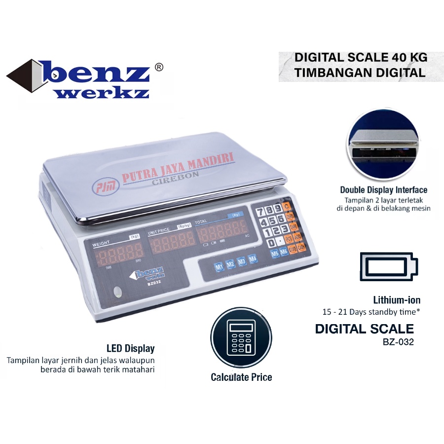 Jual Benz Timbangan Duduk Digital 30 Kg Benz BZ032 Timbangan Duduk