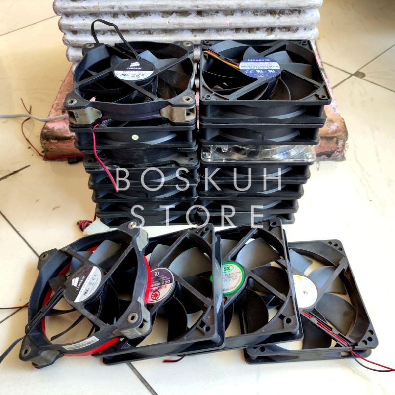 Jual KIPAS FAN DC 12CM 12V FAN DC SECOND BERSIH OK SIAP PAKEK Shopee