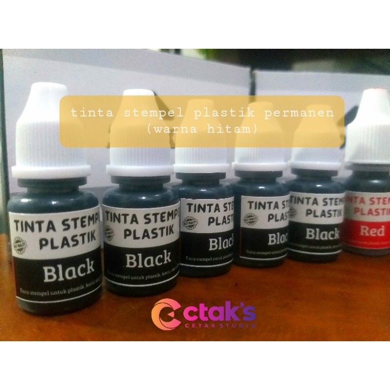 Jual Tinta Stempel Plastik Permanen Warna Hitam Shopee Indonesia