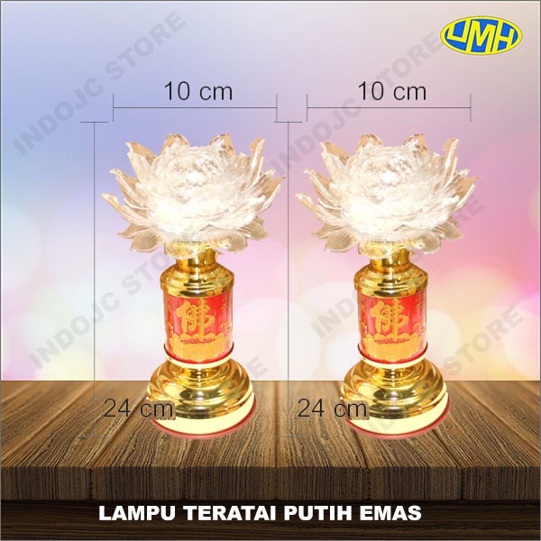 Jual Lampu Meja Teratai Putih Warna Warni Altar Sembahyang Shopee