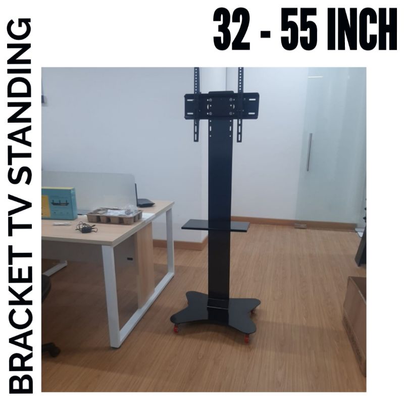 Jual Bracket Breket TV LED Standing 1 Tiang Butterfly 40 43 49 50 55