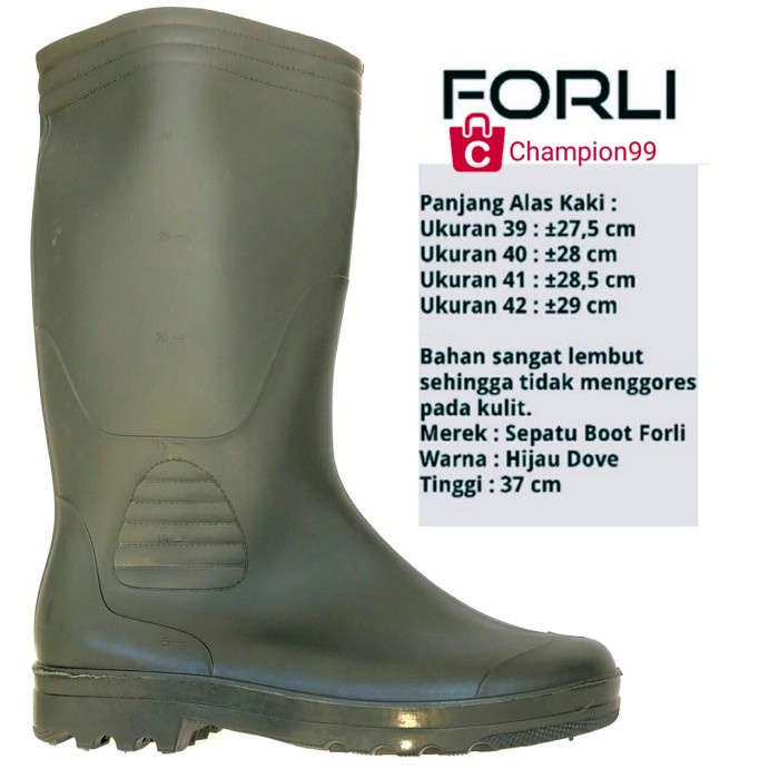 Jual Sepatu Boots Karet Forli Proyek Banjir Cor Taman Kebun Safety