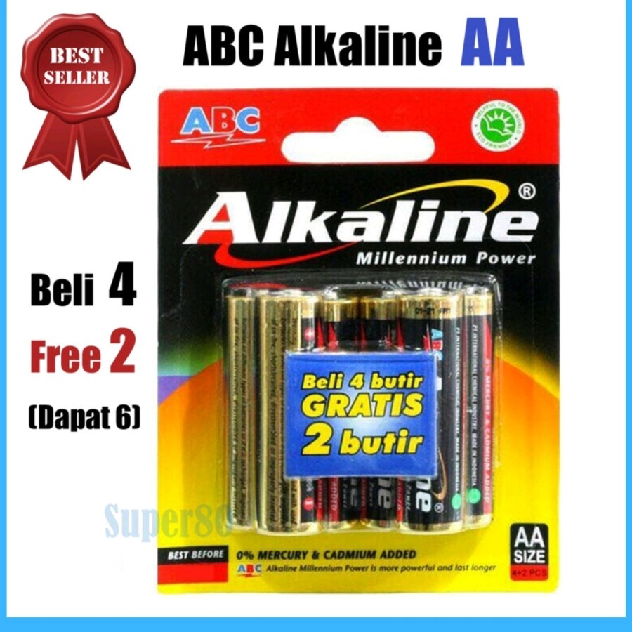 Jual BATU BATRE BATERAI ALKALINE A2 AA 4 2 PLUS Shopee Indonesia