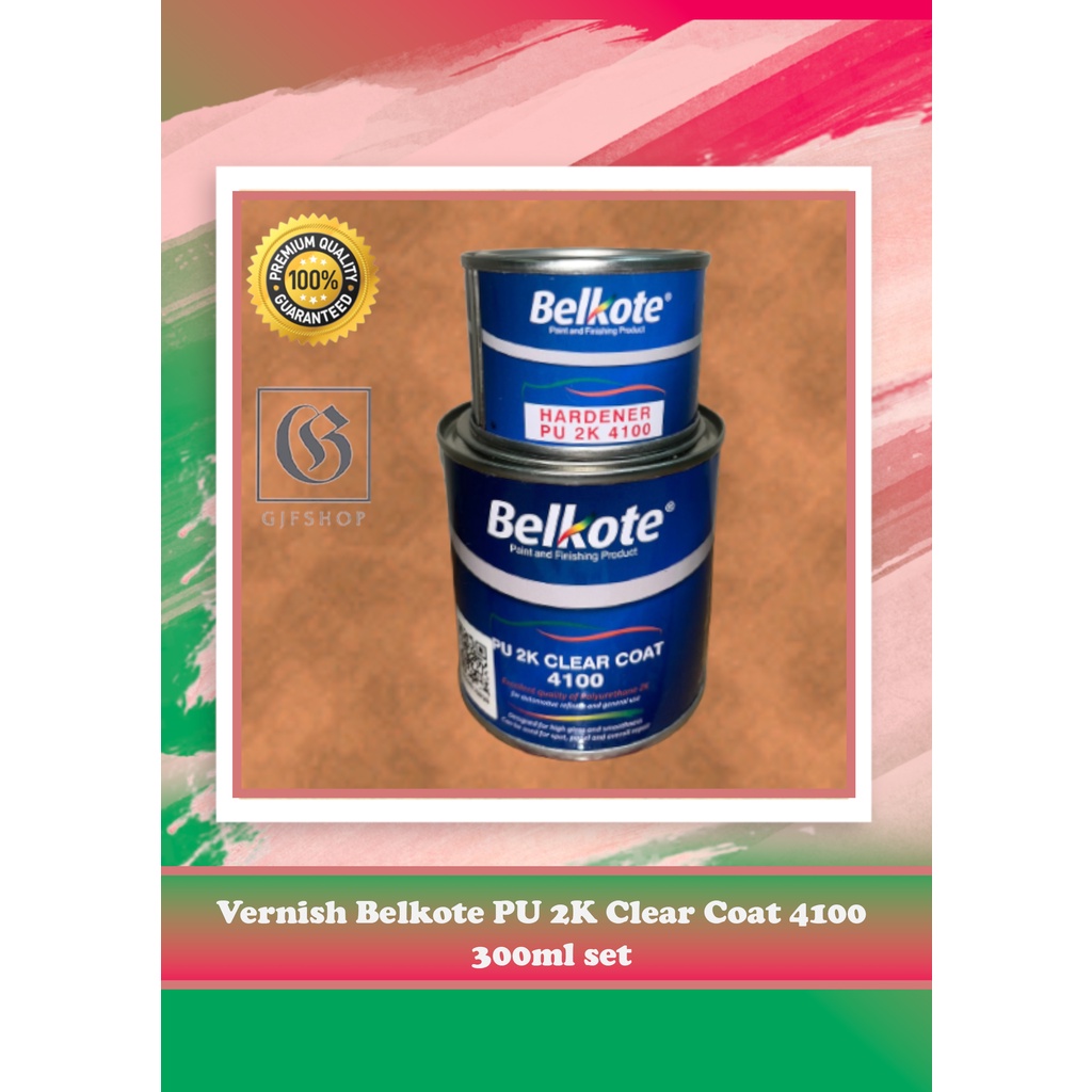 Jual Pernis Vernish Belkote Pu K Clear Coat Ml Set