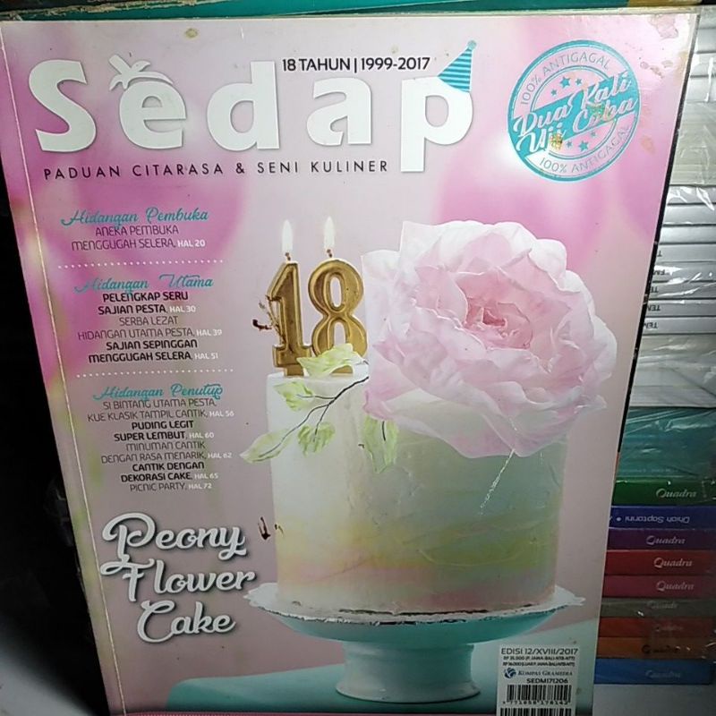 Jual Majalah Sedap Panduan Citarasa Seni Kuliner Peony Flower Cake