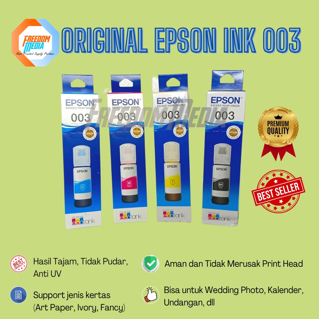 Jual Tinta Epson 003 Original Refill Ori Printer L3110 L3150 L 3110 L