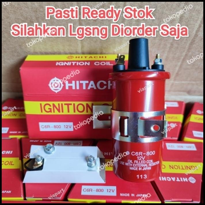 Jual Coil Ignition Koil Hitachi Panjang 12V Universal Kijang 5K 7K