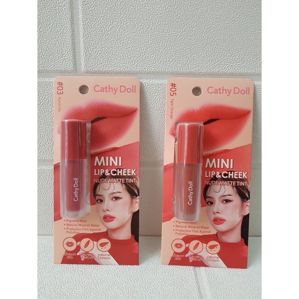 Jual Cathy Doll Mini Lip Cheek Nude Matte Tint Shopee Indonesia