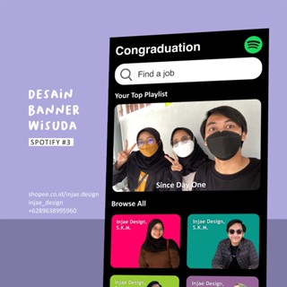 Jual Custom Banner Sidang Wisuda Spotify Design Banner Spotify Xbanner