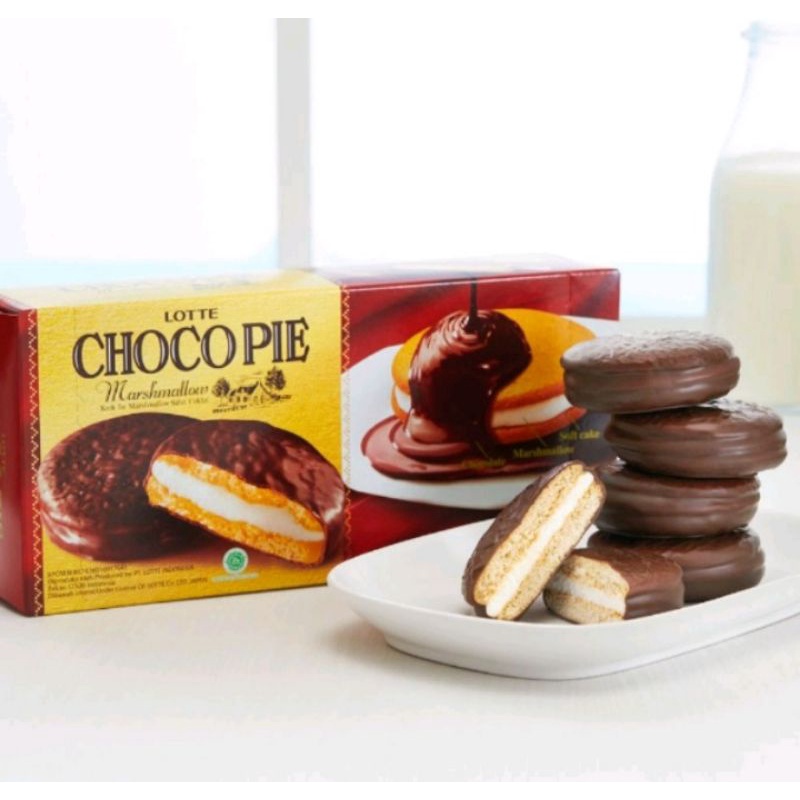 Jual Chocopie Lotte Marshmallow 1box Isi 12 Pcs Shopee Indonesia