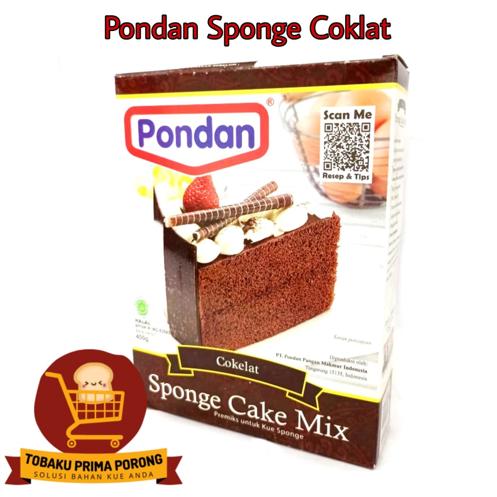 Jual PONDAN SPONGE CAKE MIX Chocolate 400 G Shopee Indonesia