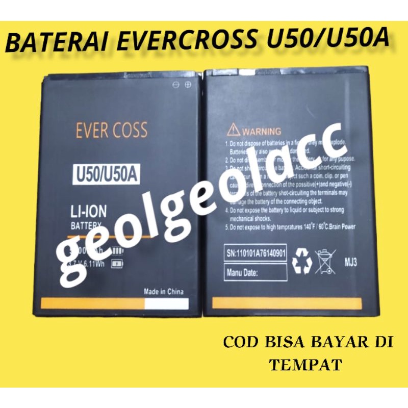 Jual Baterai Evercross Tipe U50 U50A Original Batrrey Kapasitas 5800mah