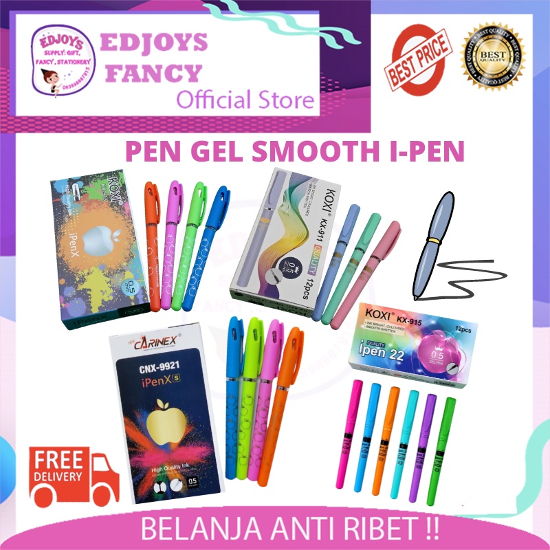 Jual Pen Gel Pena Gel Pulpen Gel Gel Bolpoin Gel Smoooth Writting Apple