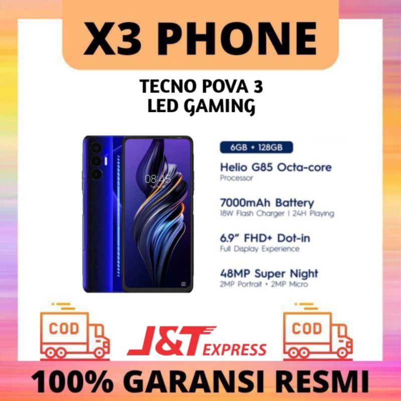 Jual Tecno Pova Led Gaming Edition Ggb Ram Gb Rom Garansi Resmi