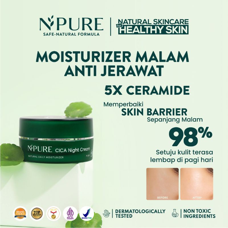 Jual N Pure Cica Night Cream Gr Npure Krim Malam Centella Asiatica