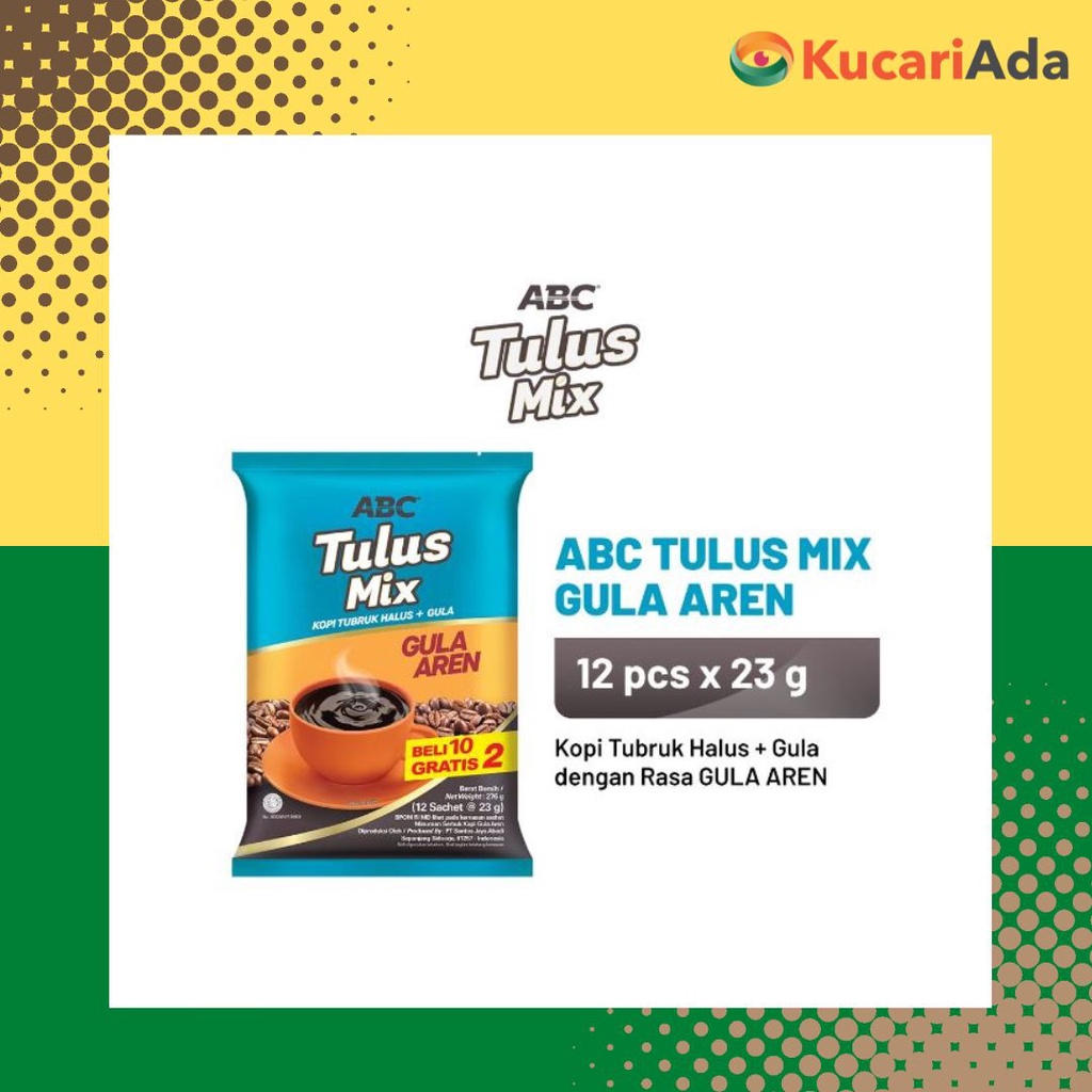 Jual Kopi Abc Tulus Mix Gula Aren Gram Isi Sachet Shopee Indonesia