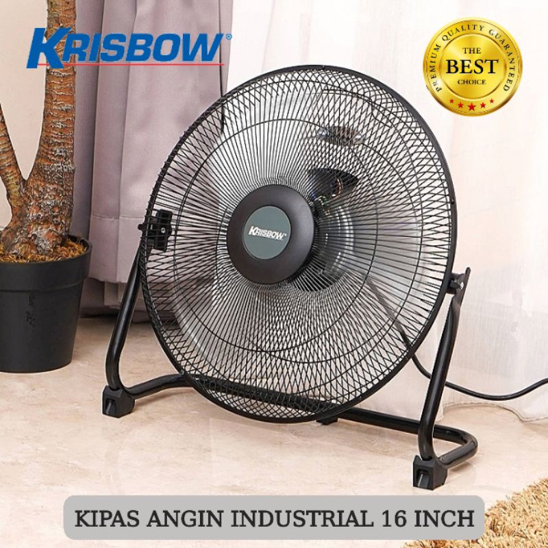 Jual Kipas Angin Meja Lantai Industrial 16 Inch 40 Cm 80 Watt KRISBOW