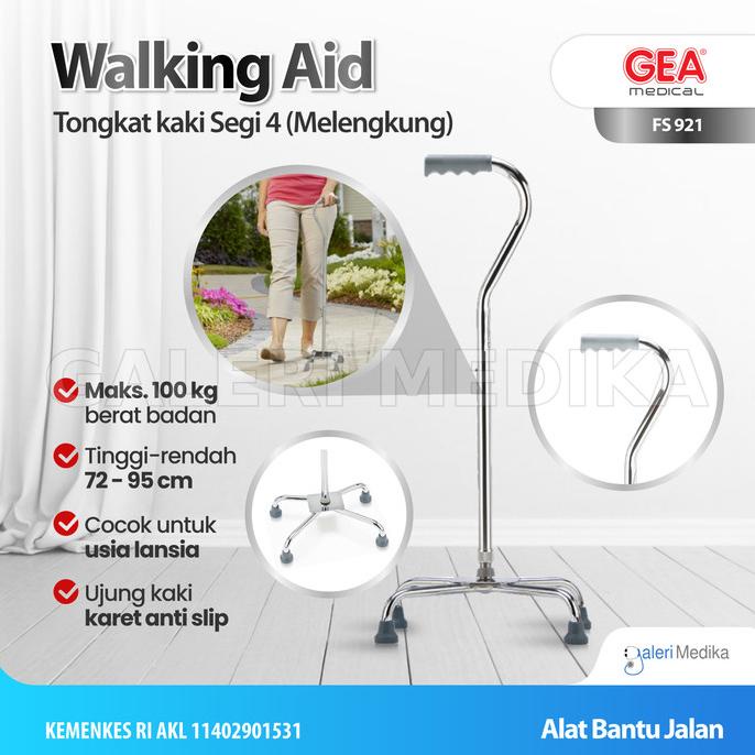 Jual Tongkat Kaki Lengkung Gea Fs Alat Bantu Jalan Gea Fs