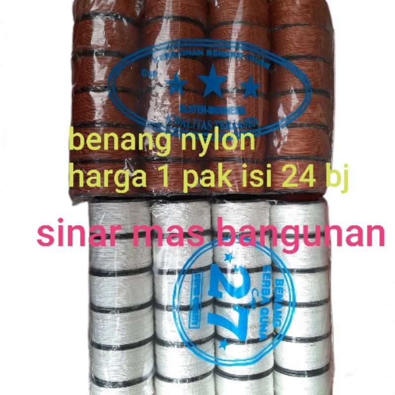 Jual Benang Nilon Putih Coklat Benang Nylon Tukang Putih Coklat Benang